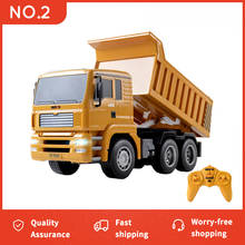 Huina-descarregador de caminhão elétrico 1/18, modelo de engenharia elétrica, ponta de veículos com areia carregada, brinquedo para meninos 2024 - compre barato