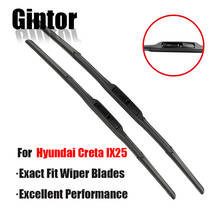 Gintor AUTO Car Wiper Front Wiper Blades Set Kit For Hyundai Creta IX25 MK1 2014 2015    2019 Windshield Windscreen 26 "+ 15" 2024 - buy cheap