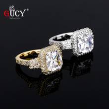 GUCY Bling Rings Gold Silver Color  Copper Material Iced Full CZ Hip hop Rings Fashion HIP-HOP Jewelry Size 7-11 2024 - buy cheap