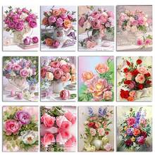 5D Diy Diamond Painting Flower Diamond Embroidery Roses Full Drill Square Picture Of Rhinestone Diamond Mosaic Flower Gift Rp228 2024 - buy cheap