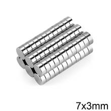 20~1000pcs 7*3 mm Neodymium magnet disc 7x3mm N35 NdFeB Dia 7x3 Strong Small Magnetic Magnets For Craft 7mm x 3 mm strong magnet 2024 - buy cheap