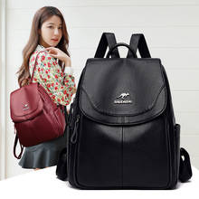 2021 Winter New Women Soft Leather Backpacks Large Capacity School Bags for Teenage Girls Travel Backpack Fashion Women Backpack 2024 - buy cheap