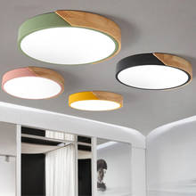 Moderno led luz de teto ultra fino lâmpada de madeira luminária montagem em superfície sala estar decoração casa varanda controle remoto 15% 2024 - compre barato