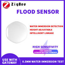 Tuya detector de vazamento de água alarme zigbee sensor de inundação vazamento alarme detecção vida inteligente app monitor remoto sistema segurança em casa 2024 - compre barato