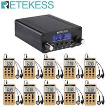 Retekess-transmisor inalámbrico de Radio FM TR508, receptor para traducción de reuniones de iglesia, 10 unidades, V112 2024 - compra barato