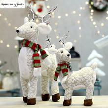 Muñecos blancos de Navidad para niños, figuritas de Papá Noel, muñeco de nieve, alce, regalo de Navidad, adorno de árbol de Año Nuevo 2024 - compra barato
