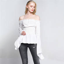 Women Girls Gothic Renaissance Victorian Chemise Shirt Medieval Retro Peasant Wench off shoulder Blouse Resist top Costume 2024 - buy cheap