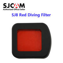 Sjcam sj8 série vermelho filtro de mergulho subaquático habitação filtro de mergulho para sj8 ar actioncam sj8 plus sj8 pro esporte ação câmera 2024 - compre barato