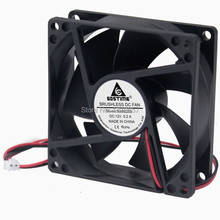GDSTIME-ventilador de refrigeración sin escobillas para ordenador, caja de refrigeración de 8cm, 80mm, 80x80x25mm, 12V, 2 pines, DC, PC, 8025 2024 - compra barato