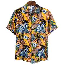 Summer Men Shirts Fashion Hawaiian Shirt Top Blouse Male Clothing Floral Shirt Casual Printed Button Down Short Sleeve Shirt New 2024 - buy cheap