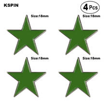 Green Star Lapel Pin Badge Lapel Pin Flag badge Brooch Pins Badges 4pcs 2024 - buy cheap