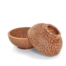 Zero Waste Wooden Bowl Eco-Friendly Fruit Salad Noodle Rice Soupe Reusable Coconut Shell Bowl 2024 - buy cheap