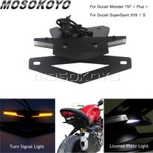 CNC Motorcycle Complete Fender Eliminator Kit Tail Tidy License Plate Bracket w/ LED Turn Signal Light For Ducati SuperSport 939 2024 - buy cheap