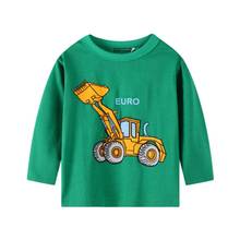 Camiseta de manga larga para niños, ropa de otoño europea, ropa de primavera y otoño para niños, novedad 2024 - compra barato