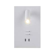Tokili moderno conduziu a luz arandela com interruptor duplo portas usb para o quarto crianças lâmpada de parede leitura loft iluminação interior ajustável 2024 - compre barato
