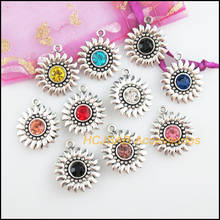 10 New Sun Charms Tibetan Silver Tone Retro Mixed Crystal Pendants 20x24mm 2024 - buy cheap