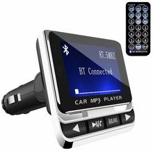 Автомобильное зарядное устройство FM12B с 1,44 "ЖК-дисплеем, Bluetooth, mp3-плеером, беспроводной fm-передатчик громкой связи, USB-портом и пультом дистанционного управления 2024 - купить недорого