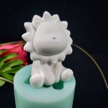 Forma de silicone mini leão fofo de animais 3d, ferramentas de decoração de bolo, molde vela de chocolate para confeitaria, utensílios de bolo para decoração diy 2024 - compre barato