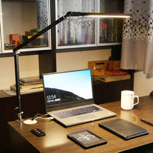 Luminária de mesa com braço oscilante led, luminária regulável para estudo, leitura, trabalho, escritório tn88 2024 - compre barato