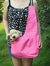 Розовая сумка-переноска для домашних животных, слинг на одно плечо для собак, кошек, щенков, теплая зимняя нагрудная уличная переноска для собак, путешествий, Прямая поставка 2024 - купить недорого
