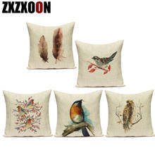 Decorative Throw Pillows Case Lovely Animals Birds Parrot Polyester Cojines Decorativos Para Sofa Cushion Cover Pillowcase 2024 - buy cheap