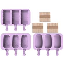 3pcs DIY Silicone Ice Cream Molds Popsicle Molds With Popsicle Stick Household Ice Lolly Making Tool Yogurt Pudding Ice Cream 2024 - buy cheap