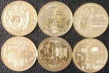 Romania coin 3pcs 2010, 2011, 2012 year 50 Benny brass coins original coin 2024 - buy cheap