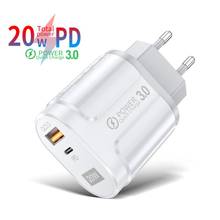 Сетевое зарядное устройство PD, 20 Вт, USB 3,0 2024 - купить недорого