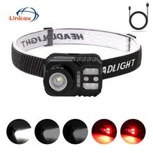 XML-2 Head Lamp Hand Wave Sensor Outdoor Camp USB Recharged COB LED Head Light Waterproof Flashlight 5 modes Lighting Headlight 2024 - buy cheap