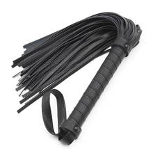 Fetish preto couro do plutônio sexo chicote flogger punho spanking paddle knout flirt bdsm adulto jogo erótico brinquedos sexuais para casais femininos 2024 - compre barato