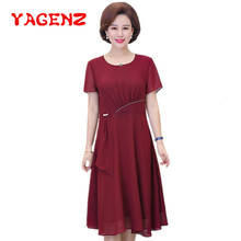 YAGENZ Summer Dress Women Clothes Vestidos Fashion Chiffon Dress Short sleeve O-neck Plus size Dresses Woman Dress Vestido 719 2024 - buy cheap