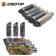ZSDTRP Universal Motorcycle Exhaust Muffler Pipe Colors Stainless Steel Scooter Motorbike Pipe For AK With DB killer 2024 - buy cheap