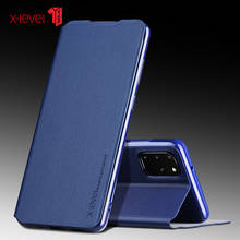 Кожаный флип-чехол X-level для Samsung S20, ультра роскошный чехол для телефона Galaxy S20 Plus с функцией подставки, высокое качество 2024 - купить недорого