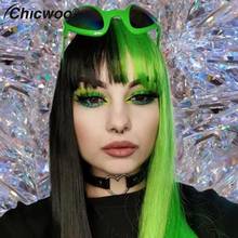 Bob Black Green Half and Half Lace Front Wig Brazilian Remy Straight Bob Colored Human Hair Wigs For Women Green Human Hair Wig 2024 - buy cheap