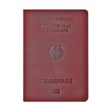 Free Engraved German Leather Passport Cover Travel Passport Case Men Retro Cover On The Passport Customized 2024 - buy cheap