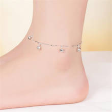KOFSAC New Trendy 925 Sterling Silver Anklets For Women Exquisite Small Bells Beach Ankles Chain Bracelet Jewelry Girl Best Gift 2024 - buy cheap