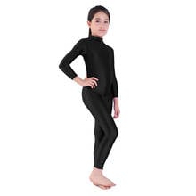 AOYLISEY Kids Ballet/Skate Dance Unitard Gymnastics Full Body Leotard for Girls Black Long Sleeve Children Jumpsuit  Stage Wear 2024 - buy cheap