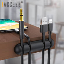 ¡! ACCEZZ USB Cable organizador personalizado Cable Clip de silicona Teléfono Cable de escritorio organizador titular de auricular Cable para Mouse Cable Winder 2024 - compra barato