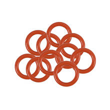 Uxcell-anel de silicone o-ring, 6.5mm od, 3.5mm id, 1.5mm de largura, vedação vmq, cor vermelha, pacote com 10 2024 - compre barato