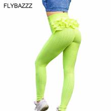 New Ruffle Lace Patchwork Running Sport Tights Women Flexible Gym Fitness Leggings Breathable Sweatproof Soft Workout Yoga Pants 2024 - buy cheap