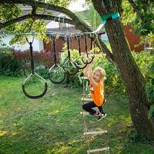 Outdoor Swing Rings Gymnastic Ring Climbing Hanging Rings Swings Accessories Children Climbing Equipment Garden Fitness Toys 2024 - купить недорого
