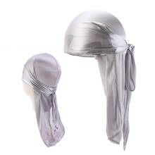 Men And Kids Set Thick Silky Durags Bandanas Turban Wigs Doo Satin hat Headwear Headband Hair Accessories Extra Long Tail Du-Rag 2024 - buy cheap