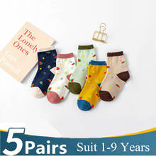 5 Pairs Baby Boys Winter Socks Cartoon Dinosaur Kids Autumn Cotton Breathable Socks Fashion Baby Boys Girls Socks For 1-9 Years 2024 - buy cheap