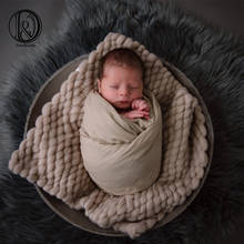 45x40cm Handmade Acrylic Hand Knitting Baby Photography Chunky Bump Blankets Newborn Basket Filler for Infant Photo Shoot Prop 2024 - buy cheap