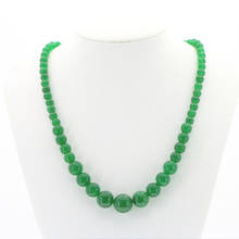 Ожерелье зеленое из авантюрина 6-14 мм, граненые ювелирные украшения, модное ожерелье с круглыми бусинами для шоппинга для девушек, свадебные и рождественские подарки, 18 дюймов 2024 - купить недорого