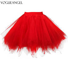 Fashion Tulle Skirt Pleated Tutu Skirts Women Lolita Petticoat Bridesmaids Sweet Party Midi Skirt Jupe Saias faldas S/XL/2XL 2024 - buy cheap