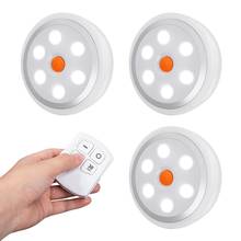 SANYI-luz regulable para armario, luz LED para debajo de gabinete, cajón, armario, con Control remoto, 3 uds. 2024 - compra barato