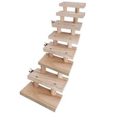 Natural Wooden 3/4/5/6/7/8 Layers Hamster Ladder Toys Pet Parrot Climbing Stairs  2024 - buy cheap