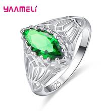 Trendy Oval Shape Blue Fire Opal Rings for Women 925 Sterling Silver Fashion Gothic Ring Fashion Jewelry Female Party Lover Gift 2024 - buy cheap