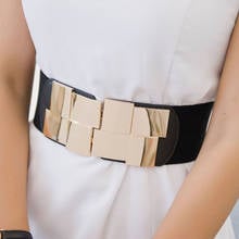 HIgh Quality Female Wide Belt Waistband Multicolor Square Buckle Dress Decorative Belt Women's Slim Elastic Belt  Bigsweety 2024 - buy cheap